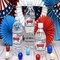 AmandaCreation Red, White & Blue BBQ Water Bottle Wrappers 20 Pieces
